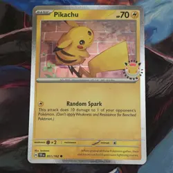 Pikachu 051/162 Pokemon Day Stamped Promo 30th Anniversary Lot Of 2 With Coins - Image 5