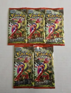 Pokemon Scarlet ex Booster - New/Sealed (KOREAN Language) 5 Packs - Image 1