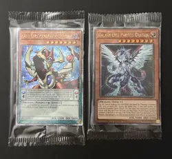 2023 YUGIOH MP23 DUELING HEROES SECRET RARE SEALED ODD EYES & GALAXY EYES NM SET - Image 1