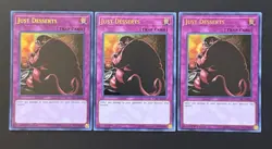 2018 YUGIOH LCKC KAIBA 1ST ED ULTRA RARE JUST DESSERTS X3 NM SET - Image 1