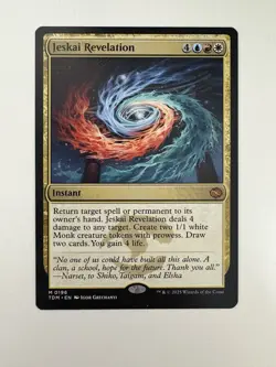 Jeskai Revelation MTG Magic the Gathering Card NM Near Mint TDM - Image 1