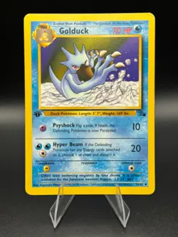 1999 Pokemon Card - Golduck - 1st Edition Fossil - 35/62: $0.99 starts, N.R. - Image 1
