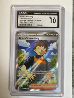 Pokemon 2025 Brock’s Scouting Journey Together 179/159 CGC Gem Mint 10 Card - Image 1
