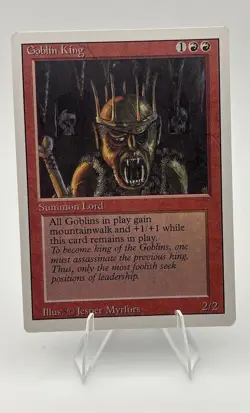 Wizards Magic: The Gathering Goblin King Revised Rare Creature Card Red English - Image 1