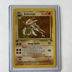1st Edition Kabutops 9/62 Fossil Set Holo Rare Vintage 1999 Pokemon Card - Image 1