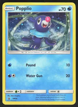 Popplio Holo SM24 Sun & Moon Promo Pokemon Card MP - Image 1