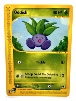 Oddish 122/165 Pokemon Card 2002 Expedition e-Reader LP - Image 1
