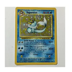 Pokemon Vaporeon Holo Rare Card Jungle 12/64 Unlimited English Wotc 1999 - Image 1
