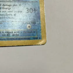 Pokemon Vaporeon Holo Rare Card Jungle 12/64 Unlimited English Wotc 1999 - Image 3