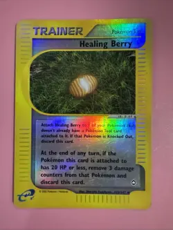 POKEMON AQUAPOLIS HEALING BERRY TRAINER FOIL CARD. - Image 1