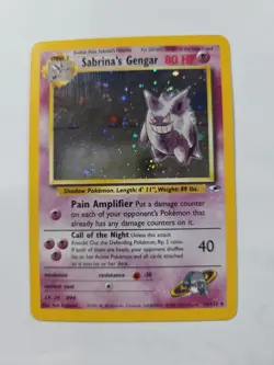 Pokemon TCG Gym Heroes Sabrina's Gengar Holo Rare Card 14/132 Unlimited - Image 1