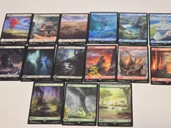 MTG - FINAL FANTASY - Basic Lands - FIN - 1 of each art - NM - NONFOIL - Image 1