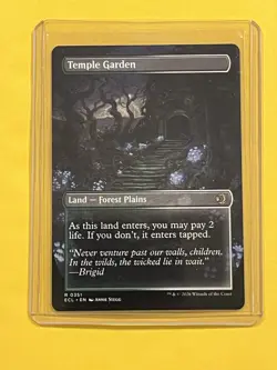 Temple Garden (Day) (Night) MTG Lorwyn Eclipsed Borderless Rare - Image 2