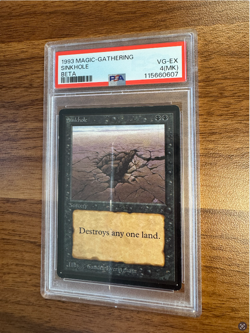 1993 magic the gathering beta sinkhole PSA 4 (MK) - Image 1
