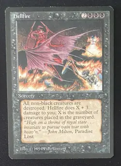 Hellfire Magic The Gathering Legends Mtg Vintage Rare NM 1994 - Image 1