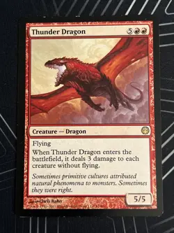 1x Thunder Dragon (61) Duel Decks: Knights vs. Dragons LP MTG Magic x1 MKE - Image 1