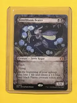 Bitterbloom Bearer (Showcase) MTG Lorwyn Eclipsed Fable Frame Mythic Rare - Image 1