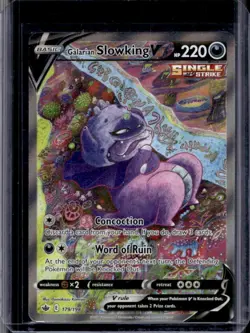 2021 Pokemon SWSH Chilling Reign Galarian Slowking V #179/198 - Image 1