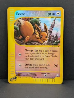 Eevee 075/147 Aquapolis Reverse Holo Rare Pokemon TCG Nintendo MP+ - Image 1