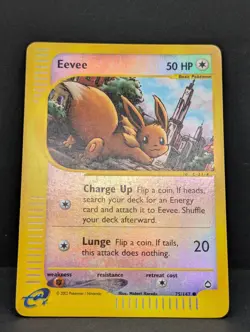 Eevee 075/147 Aquapolis Reverse Holo Rare Pokemon TCG Nintendo MP+ - Image 3