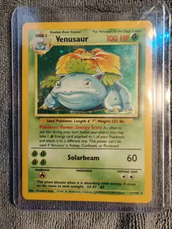 Wizards of the Coast Venusaur 100 HP Base Set 15/102 Holo Rare Stage 2 1999 - Image 1