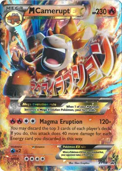Slightly Played, English - 1 x Pokemon M Camerupt EX - XY198 - Promo XY Promos - Image 1