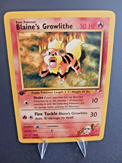 Pokemon TCG Blaine's Growlithe 35/132 + 62/132 Gym Heroes Both NM Never Played - Image 1