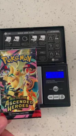 6x HEAVY Pokemon Ascended Heroes Booster Pack 22.80g + more POTENTIAL GOD PACKS - Image 2