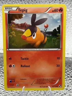 Pokemon TCG Tepig Black & White 15/114 Regular Common - Image 1