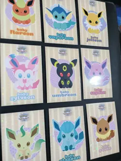 Pokemon Let's Go Eevee Database Peru Baby Set Eeveelutions Set US STAR HOLO - Image 3