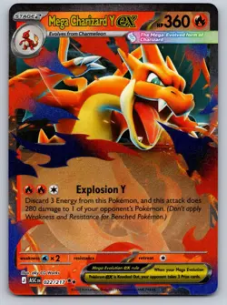 Mega Charizard Y ex 022/217 Double Rare Ascended Heroes Pokemon Holo Near Mint - Image 1