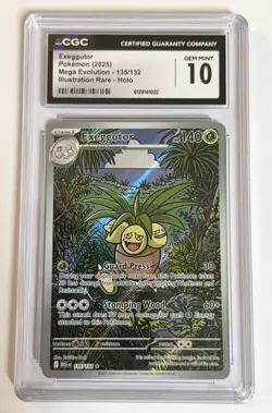 Pokemon 2025 Exeggutor Mega Evolution 135/132 Illustration Rare CGC Gem Mint 10 - Image 1