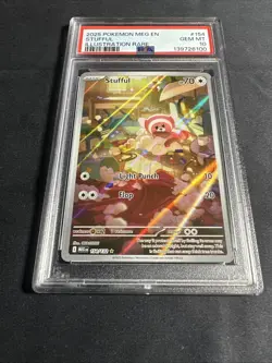 Stufful 2025 Pokemon Mega Evolution #154/132 Illustration Rare PSA 10 - Image 2