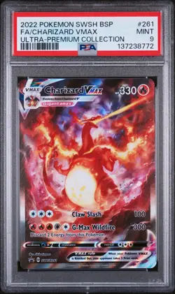 Charizard Vmax 261 Sword & Shield Ultra-premium Collection Pokemon PSA 9 - Image 1