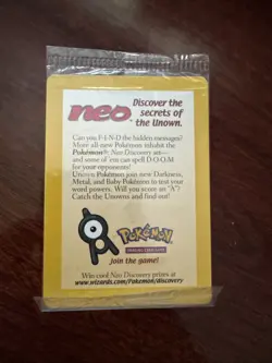 Sealed 2001 Entei Reverse Holo Pokemon Neo Discovery Black Star Movie Promo VTG - Image 1