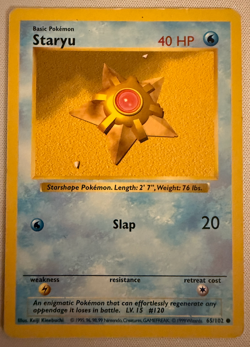 Staryu 065/102 Base Set (Shadowless) Regular Vintage WOTC Pokemon Card - Image 2