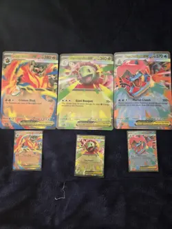Pokemon TCG Mega Meganium Emboar Feraligatr MEP 034 035 036 Regular+Jumbo Promo - Image 1