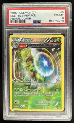 2015 Pokemon XY Primal Clash Sceptile Reverse Holo #9/160 PSA 6 - Image 1