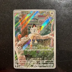 MEOWTH 2025 POKEMON PHANTASMAL FLAMES ILLUSTRATION RARE G 106/094 Q2283 - Image 1