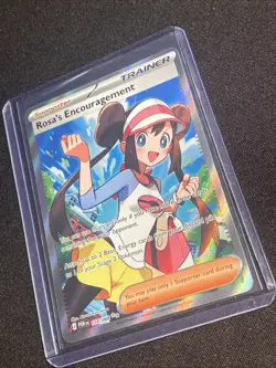 POKEMON Rosa's Encouragement 114/088 ULTRA RARE FULL ART TRAINER Perfect Order - Image 2