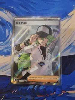 Pokemon N's Plan 163/086 Ultra Rare Black Bolt English, NM/Mint Condition - Image 1