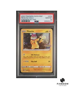 PSA 10 GEM MT Pikachu Cosmos Holo SWSH234 Pokemon Go Tins 2022 - Image 1
