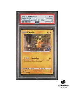PSA 10 GEM MT Pikachu Cosmos Holo 027/078 Pokemon GO Tins 2022 POP 74! - Image 1