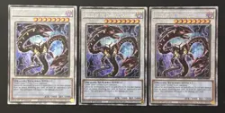 2025 YUGIOH MP25 1ST ED STARLIGHT RARE BEELZE OF THE DIABOLIC DRAGONS X3 NM SET - Image 1