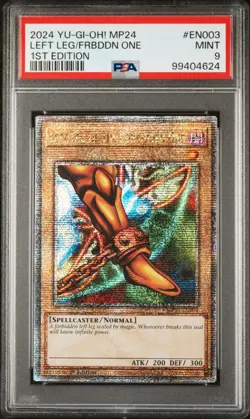 Yugioh PSA 9 LEFT LEG OF THE FORBIDDEN ONE MP24-EN003 25TH ANNIVERSARY QCR - Image 1