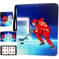 400 Pockets Hockey Cards Binder,Trading Holder Card Collectors Album, 4 Pocket - Image 1