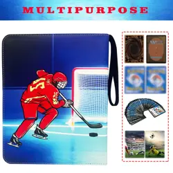 400 Pockets Hockey Cards Binder,Trading Holder Card Collectors Album, 4 Pocket - Image 3