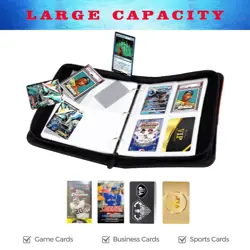 400 Pockets Hockey Cards Binder,Trading Holder Card Collectors Album, 4 Pocket - Image 5