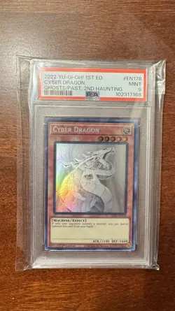 2022 Yu-Gi-Oh! Cyber Dragon GFP2-EN178 Ghost Rare PSA 9 MINT - Image 1