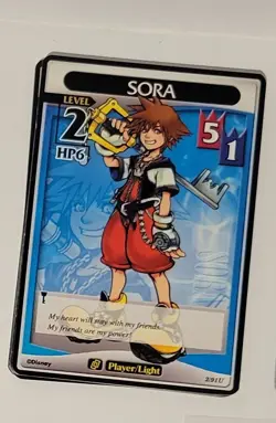 Kingdom Hearts TCG Base Set 2/91U SORA Level 2 Disney Trading Card Game - Image 1